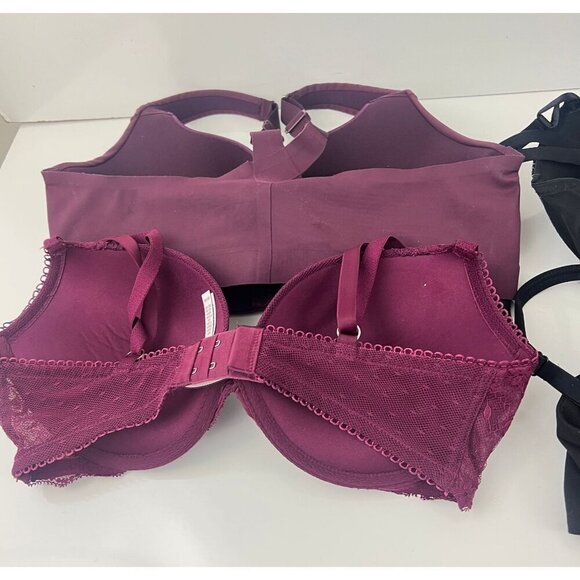 Victoria's Secret Lot of 6 Bra's Size 36D Push Up Demi Knockout Lace - Picture 3 of 13